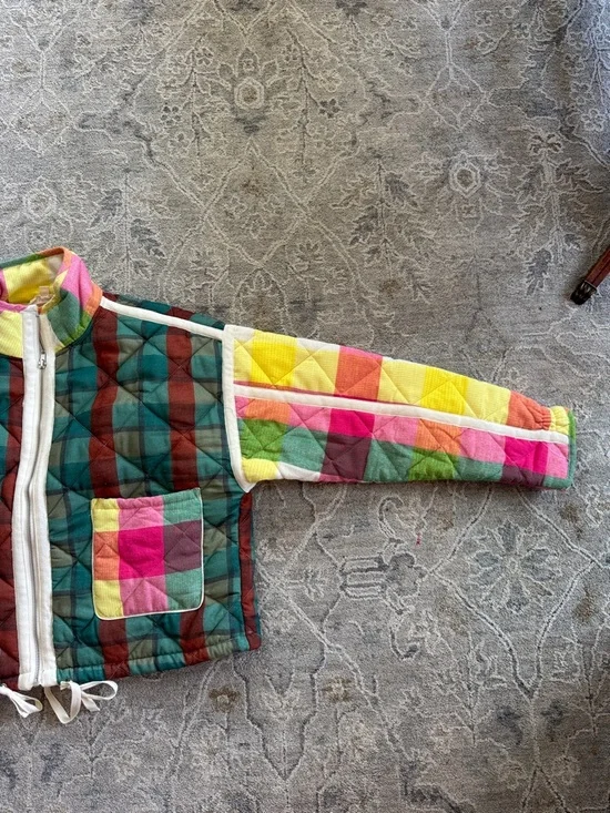 Colorblock Quilted Puffer Jacket - Multicolor - Picture 3 of 9
